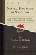 Nouveau Programme de Sociologie