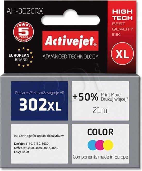 Cartouches d'encre / Alternatief pour HP ° 302 XL couleur | HP Deskjet... |  bol.com