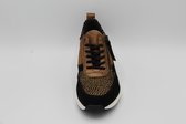 Muoviti sneaker- zwart brons breedte H - maat 41