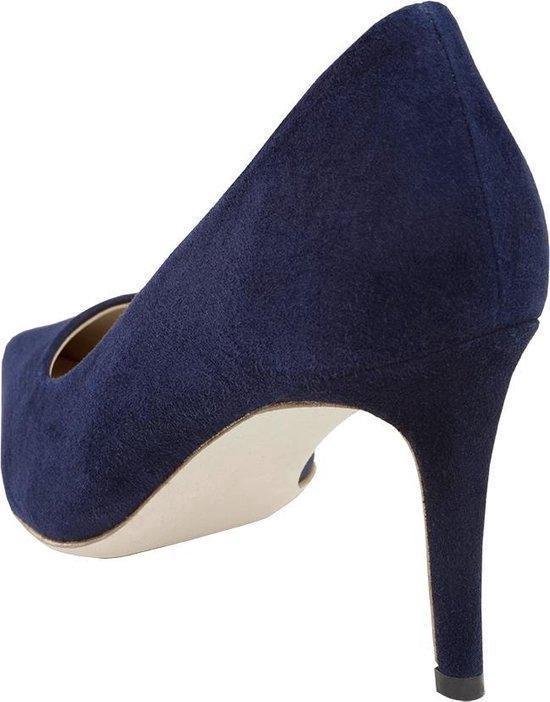 FERAGGIO Dames Donkerblauw Suede Pump - Dames Hakken Schoenen -  Comfortabele Hakken | bol.com