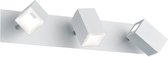 LED Wandspot - Trion Laginos - 18W - Warm Wit 3000K - 3-lichts - Dimbaar - Rechthoek - Mat Wit - Aluminium - BES LED