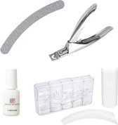 Kunstnagel Set French Wit Luxor - Complete Nageltips Kit