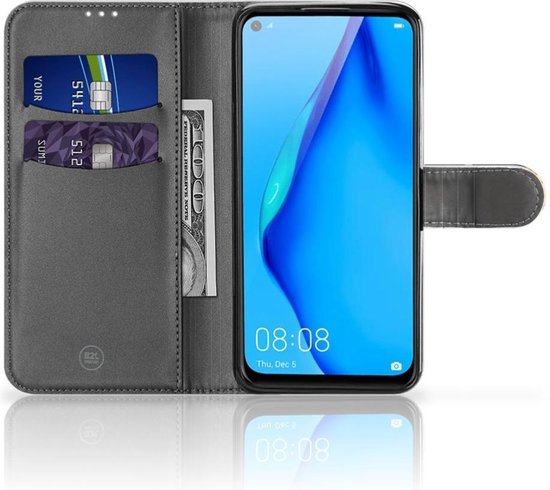 Téléphone Portable Couverture Standing pour Huawei P40 Lite Coque Girafe