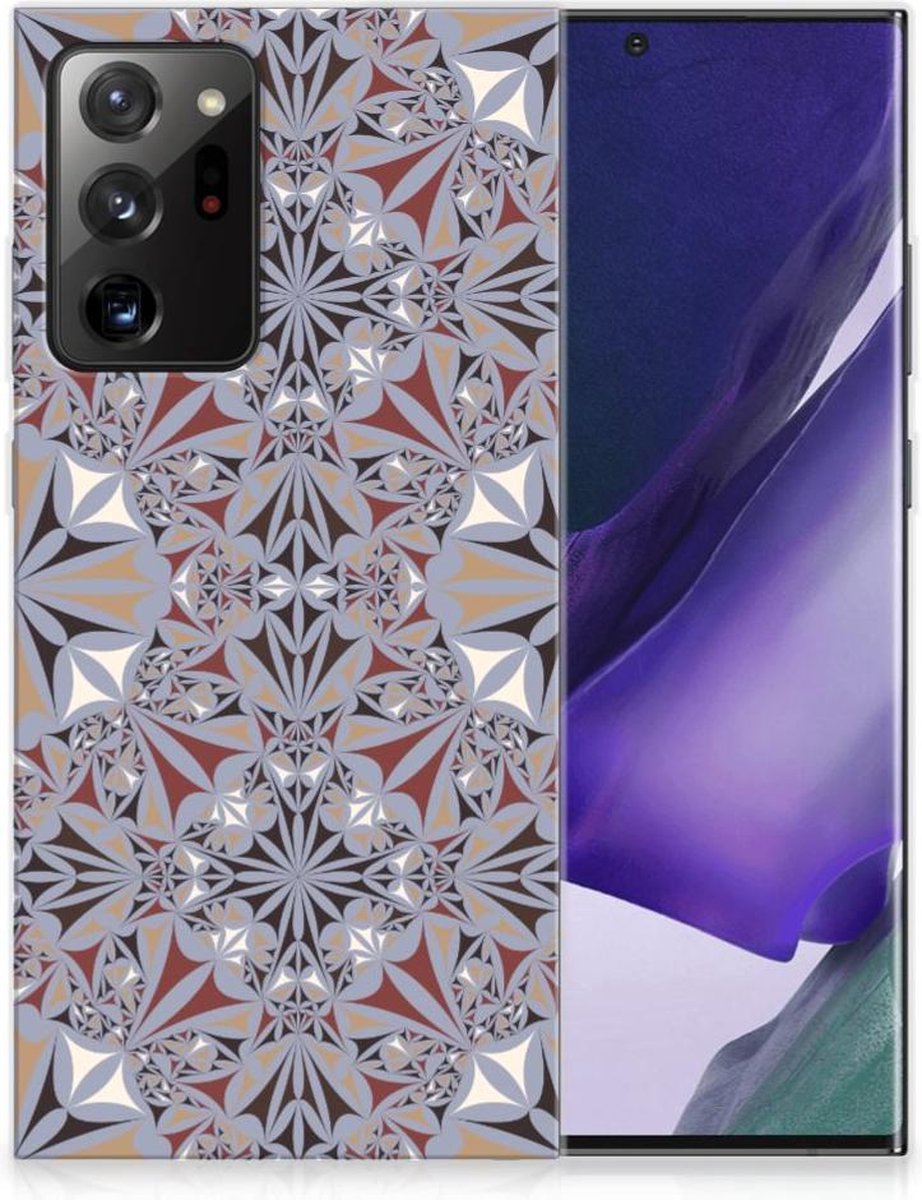 Samsung Galaxy Note20 Ultra TPU Siliconen Hoesje Flower Tiles