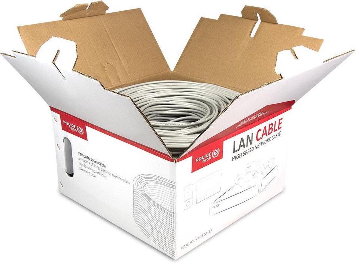 POLICETECH PF6305 FTP CABLE 4X2 AWG23 Cat.6 305m | bol.com