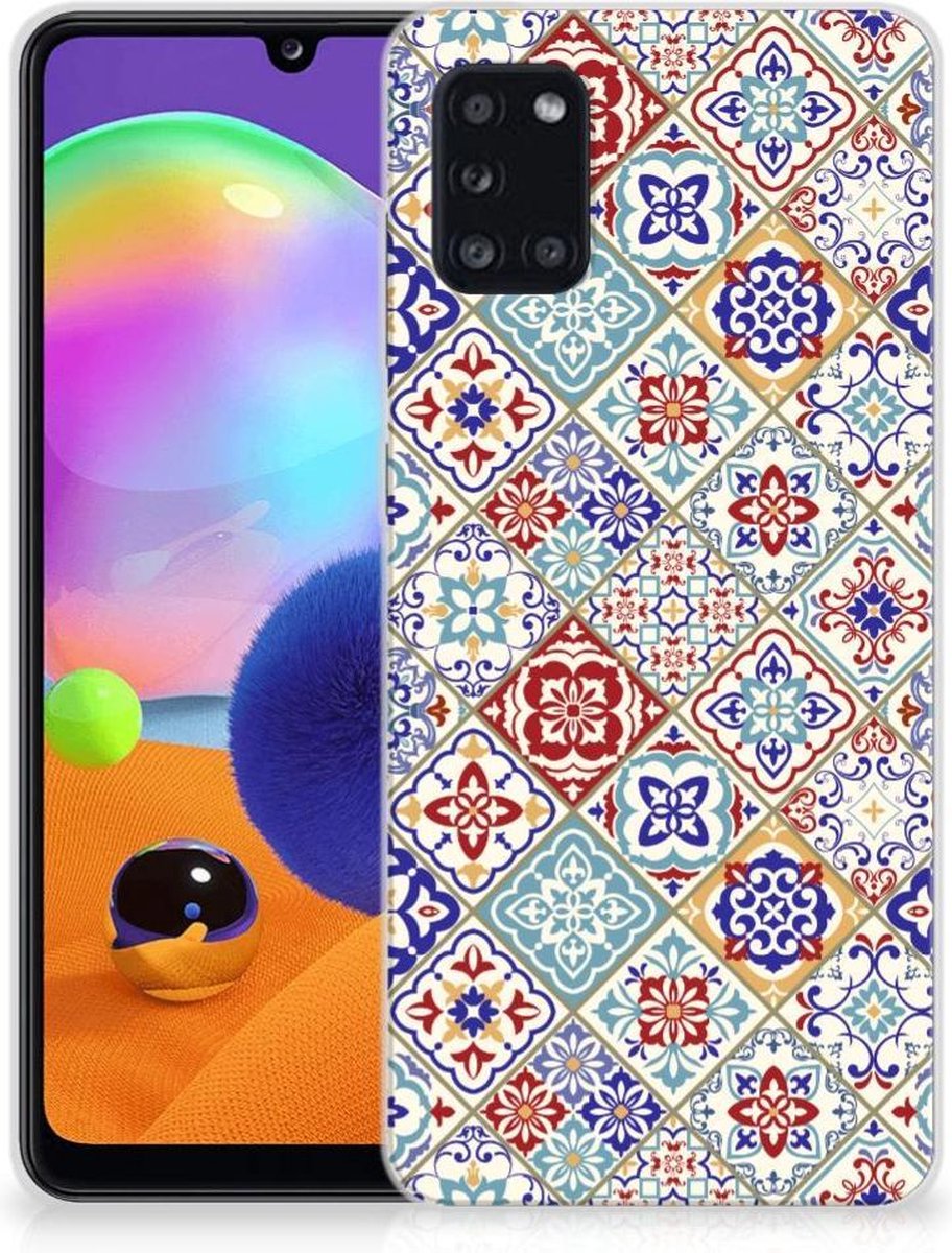 Samsung Galaxy A31 TPU Siliconen Hoesje Tiles Color