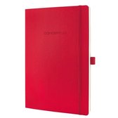 notitieboek Sigel Conceptum Pure softcover A4 rood gelinieerd SI-CO315