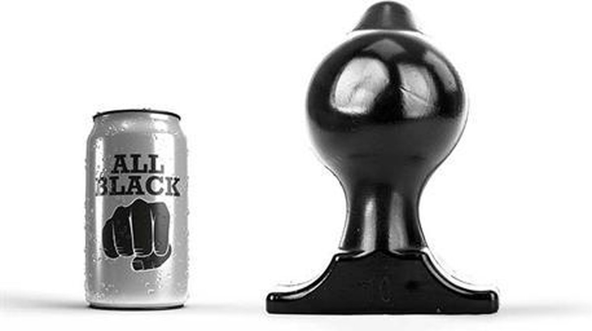 All Black - Big Boy Buttplug - 5 maten - Zwart