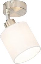 QAZQA hetta - Moderne Plafondlamp en wandlamp voor binnen - 1 lichts - D 20 cm - Wit - Woonkamer | Slaapkamer | Keuken