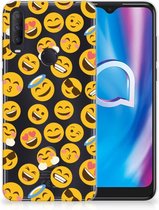 Backcover Soft Siliconen Hoesje Alcatel 1S (2020) Telefoon Hoesje Super als Cadeautjes voor Meisjes Emoji