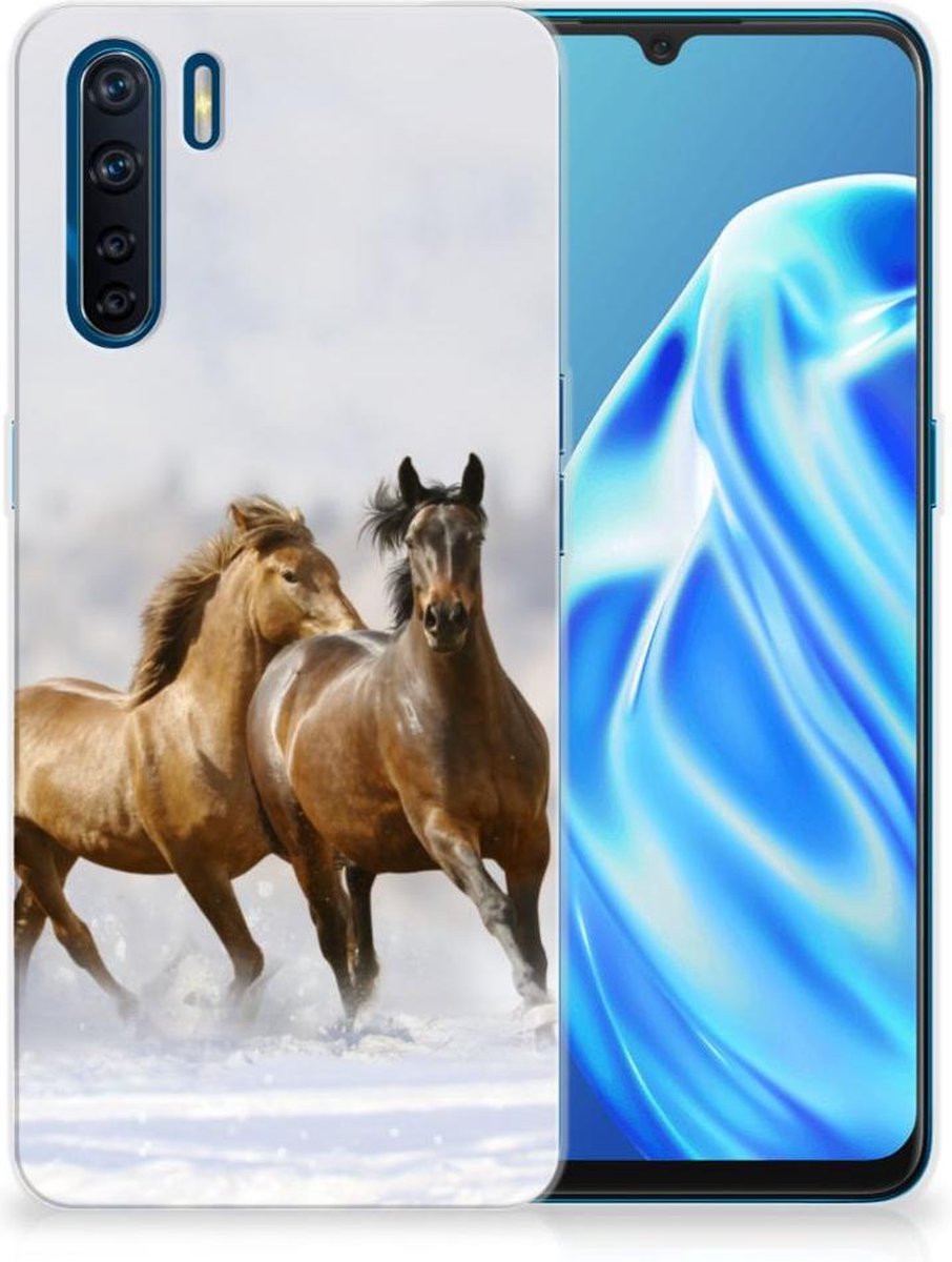 OPPO A91 TPU Hoesje Paarden
