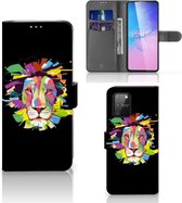 GSM Hoesje Geschikt voor Samsung S10 Lite Book Cover Lion Color