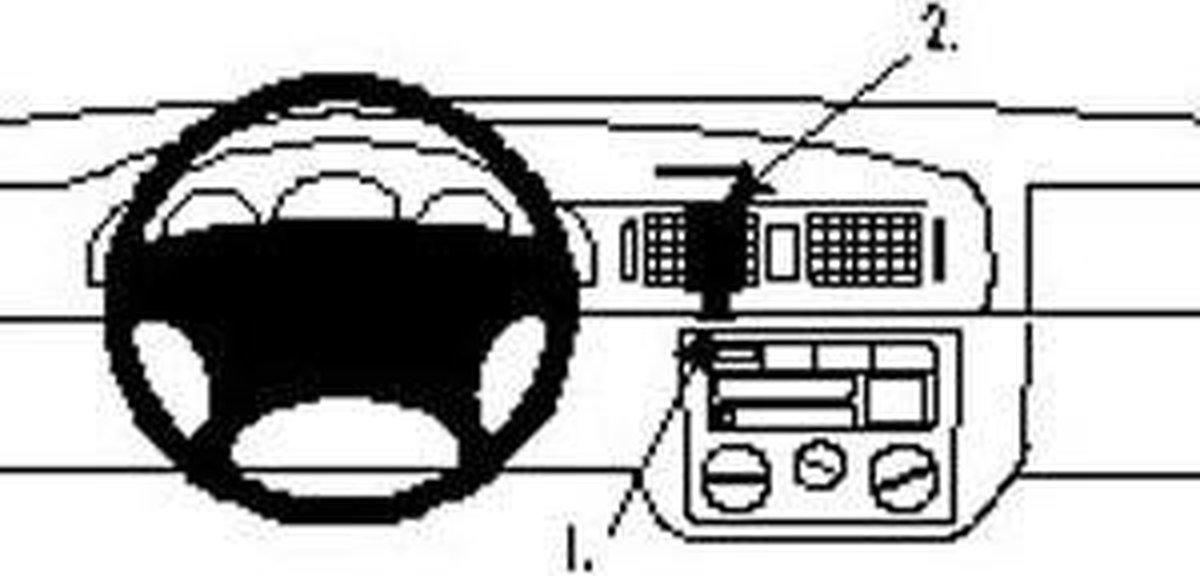 Brodit ProClip houder geschikt voor Skoda Octavia I 1997-2004 Center mount
