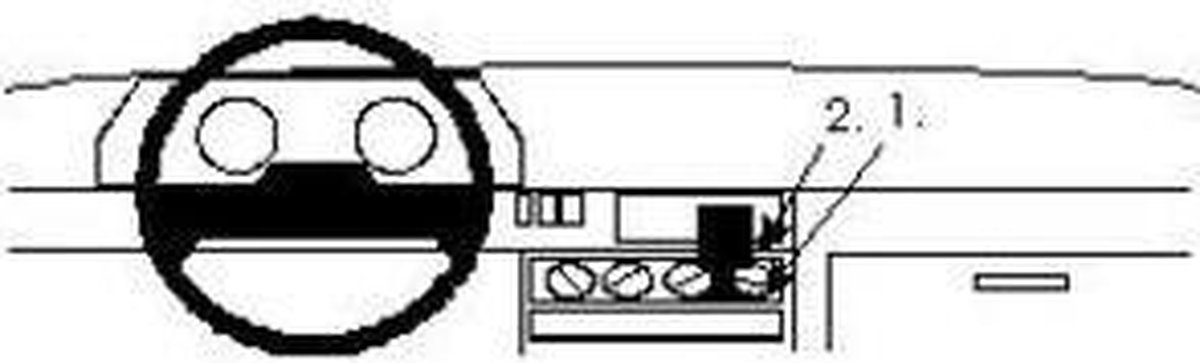 Brodit ProClip houder geschikt voor Renault Clio I 1991-1998 Center mount