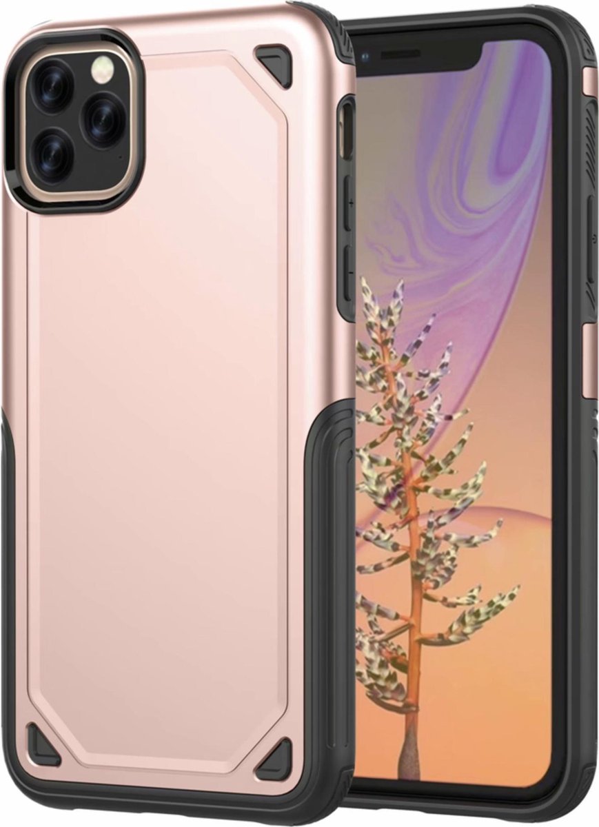 Geschikt voor Apple iPhone 11 Pro Backcover - Roze - Armor - Shockproof