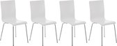 Clp PEPE - Lot de 4 chaises de salle d'attente - blanc