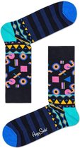 Happy Socks Mix Max Sokken - Zwart/Blauw/Roze - Maat 41-46