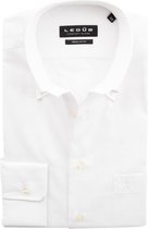 Ledub regular fit overhemd - wit - Strijkvriendelijk - Boordmaat: 39