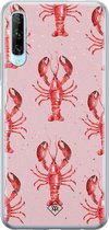 Huawei P Smart Pro hoesje siliconen - Lobster all the way | Huawei P Smart Pro case | geel | TPU backcover transparant