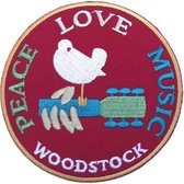 Woodstock Patch Peace, Love, Music Multicolours