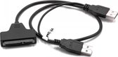 2x USB-A naar SATA adapter voor 2,5'' HDD's/SSD's - USB2.0