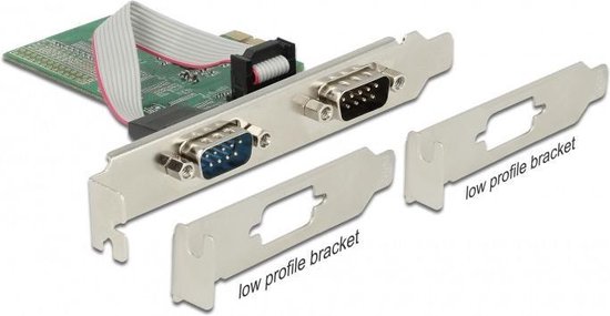 DeLOCK seriële RS232 PCI-Express kaart met 2 9-pins SUB-D poorten en Low  Profile brackets | bol.com