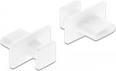 DeLOCK Afsluit cover / Poortbeschermer voor USB-C (v) poorten / met grote greep (10 stuks) / wit