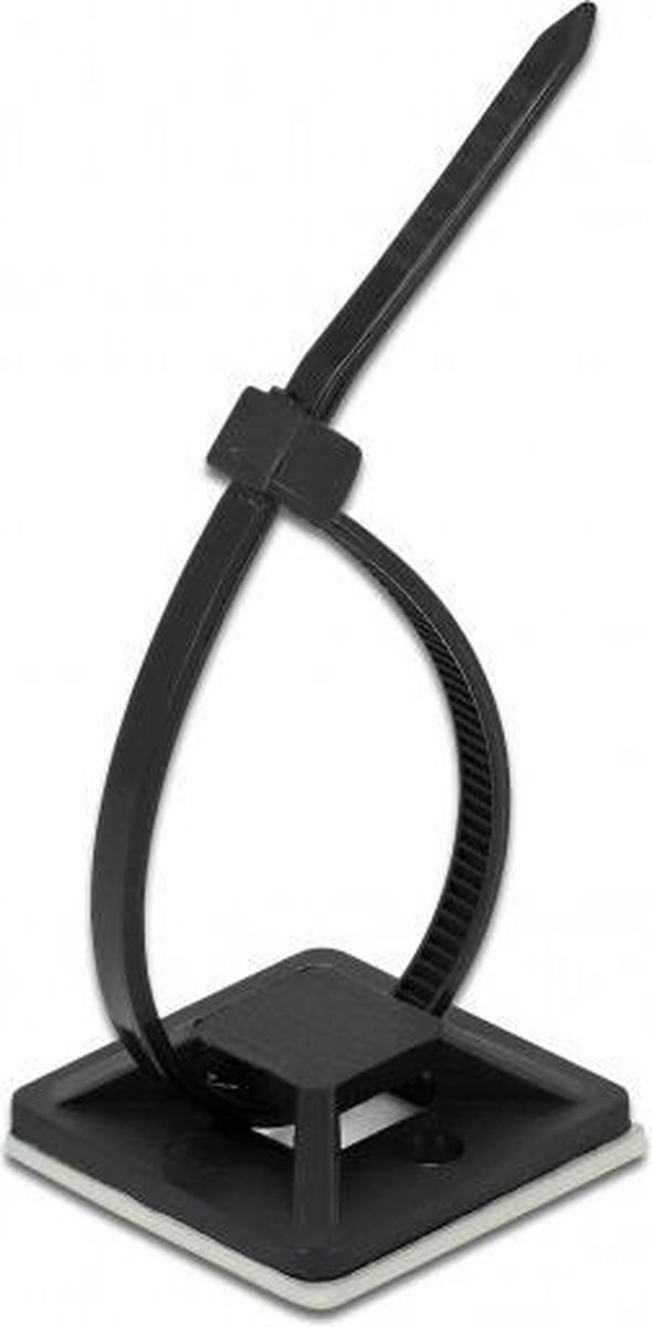 Tiewraps 100 x 2,5mm (10 stuks) met zelfklevende houders (10 stuks