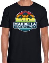 Marbella zomer t-shirt / shirt Marbella bikini beach party voor heren - zwart - Marbella beach party outfit / vakantie kleding /  strandfeest shirt M