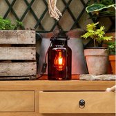ROOD GLAS TAFELLAMP VAAS MODEL H29 CM - STYLE LOFT
