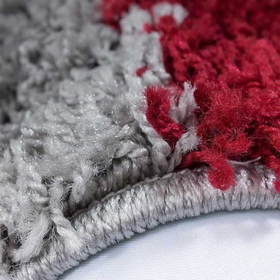 Tapis à poils longs Life - rouge, beige - blanc - 200x290 cm