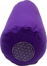 Yoga Bolster Katoenen Canvas - Flower of Life Paars