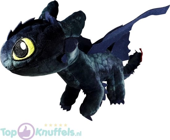 Hoe tem je een draak / How to train your dragon Zwart Toothless Draken  Pluche Knuffel... | bol.com