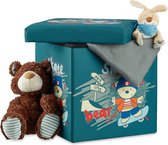 relaxdays - banc enfant avec espace de rangement - coffre à jouets - coffre siège - tabouret enfant Bear