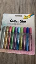 Glitterlijm Folia 9 - 5ml assorti blister à 10 stuks