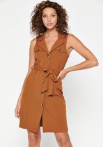 LOLALIZA Mini blazer jurk - Bruin - Maat 36