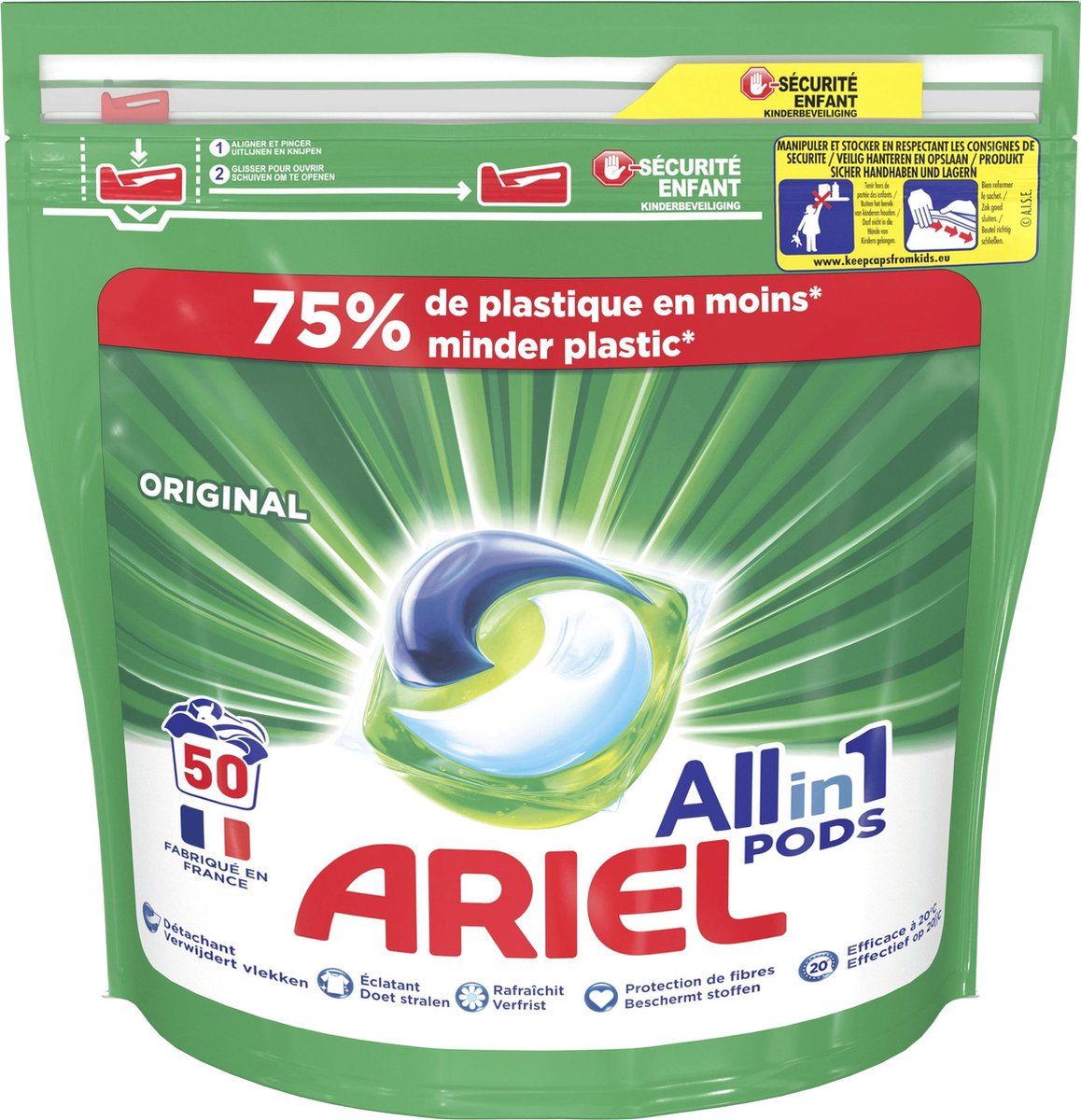 Goedkoopste 54 pods Ariel All in1 Pods Regular Wasmiddelcapsules 54 Wasbeurten