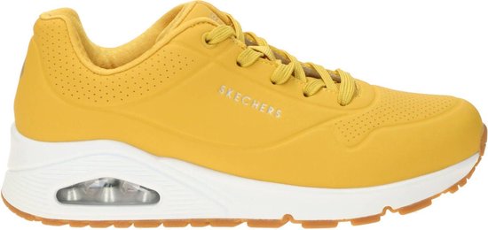 Skechers Uno Stand on Air geel sneakers dames (73690 YEL)