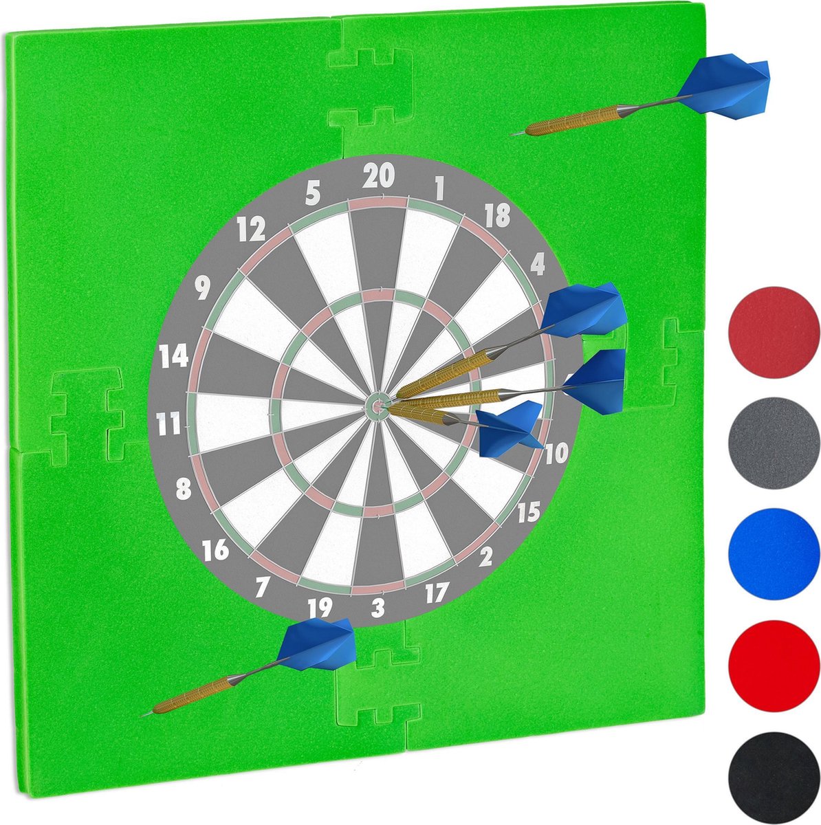 Relaxdays dartbord surround ring - beschermrand - beschermring - ring voor dartbord - 45cm - groen