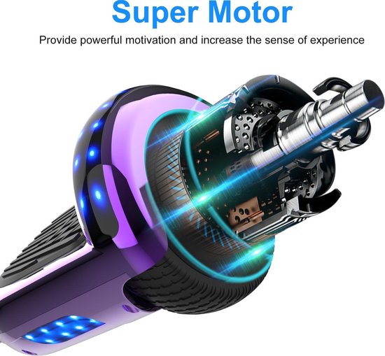 Evercross Hoverboard 6,5 pouces avec roues flash, scooter électrique  auto-équilibré +