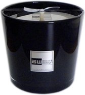 Deco & Design Outdoor candle - Buitenkaars in glaspot - luxueuze tuinkaars - zwart - D17cm - 50 branduren