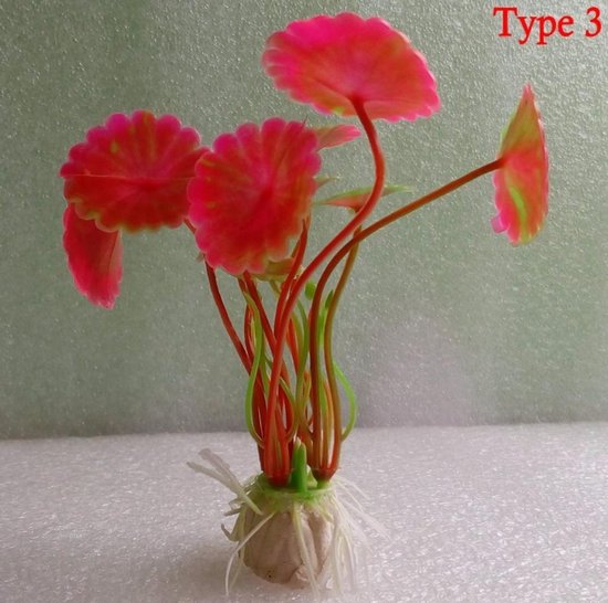 Hiden | Kunstmatige Aquarium plant - Aquarium decoratie - Aquarium accessoires - Aquarium planten kunststof - Aquascaping - Vissen - Planten decoratie | Rood