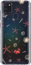 Casetastic Samsung Galaxy A21s (2020) Hoesje - Softcover Hoesje met Design - Sea World Print