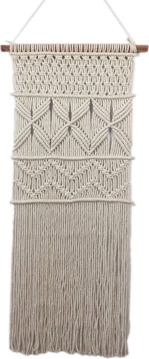 Macramé Wandkleed – Wandtapijt – Muurdecoratie - 75x35cm