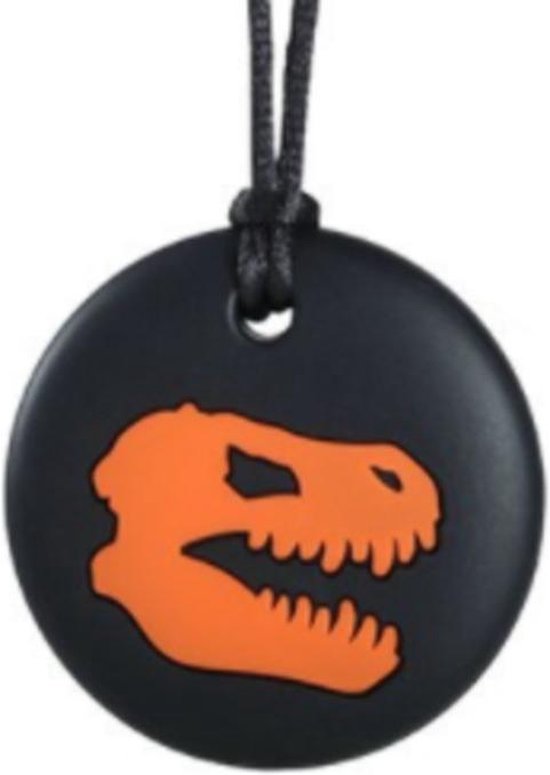 Bijtketting - Kauwketting | Dino coin - Oranje | Dinosaurus Simon