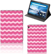 Foto Hoesje Lenovo Tablet M10 Hoes met Standaard Waves Pink