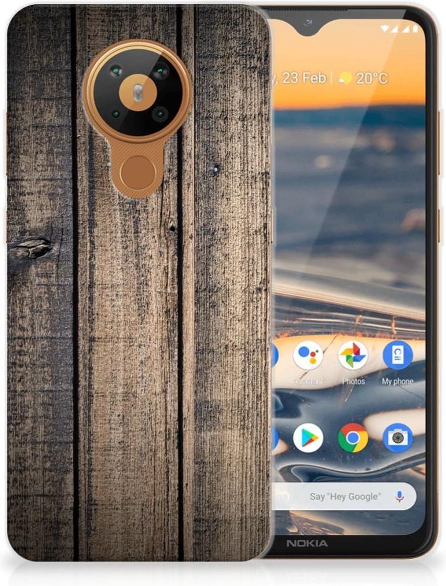 Nokia 5.3 Bumper Hoesje Steigerhout