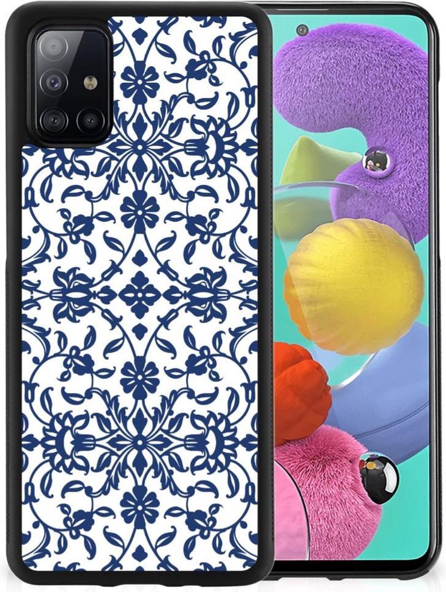 Samsung Galaxy A51 Skin Case Flower Blue