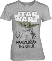 Star Wars Dames Tshirt -S- The Mandalorian - Mandalorian Child Grijs