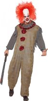 SMIFFYS - Vintage grijs horror clown kostuum voor mannen - M - Volwassenen kostuums